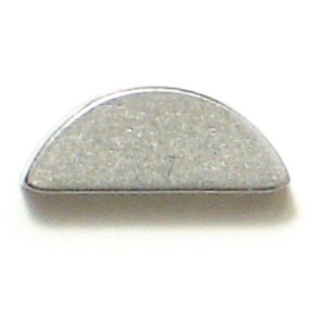 MIDWEST FASTENER Woodruff Key, 3 x 3.7 mm Key Size, Steel Zinc, 5 PK 32324